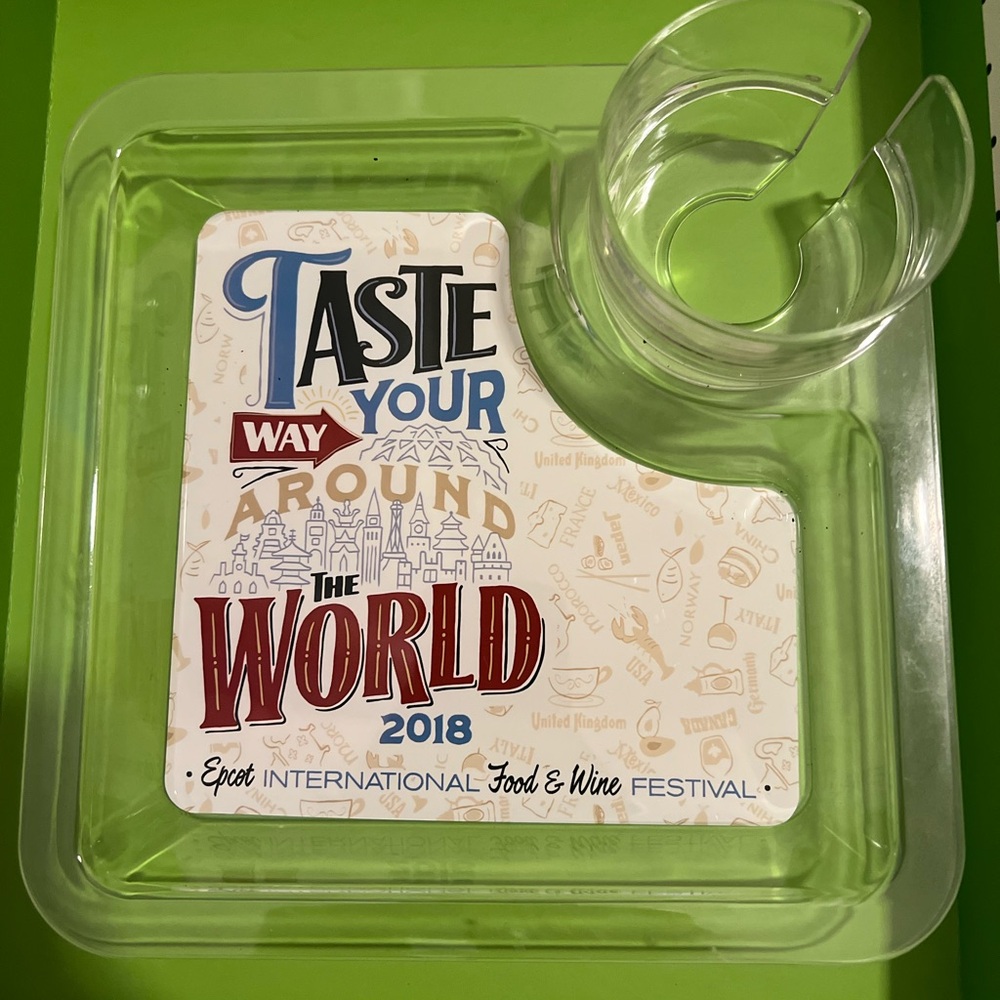 Disney world food and wine festival food and drink tray